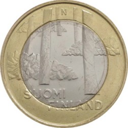 Финляндия 5 евро 2013 год - Исторические регионы Финляндии. Строения - Сатакунта