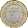 Финляндия 5 евро 2013 год - Исторические регионы Финляндии. Строения - Сатакунта