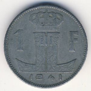 Бельгия 1 франк 1941 год BELGIQUE-BELGIE