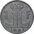Бельгия 1 франк 1941 год BELGIQUE-BELGIE