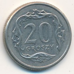 Польша 20 грошей 2005 год