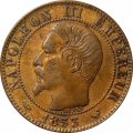 Франция 5 сантимов 1853 год - Отметка монетного двора: &quot;W&quot; - Лилль