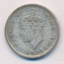 Монета Сейшелы 25 центов 1944 год