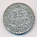 Сейшелы 25 центов 1944 год