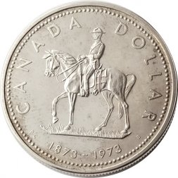 Канада 1 доллар 1973 год - 100 лет конной полиции Канады