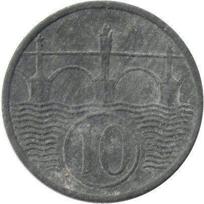 Богемия и Моравия 10 геллеров 1943 год
