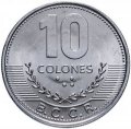 Коста-Рика 10 колон 2016 год UNC
