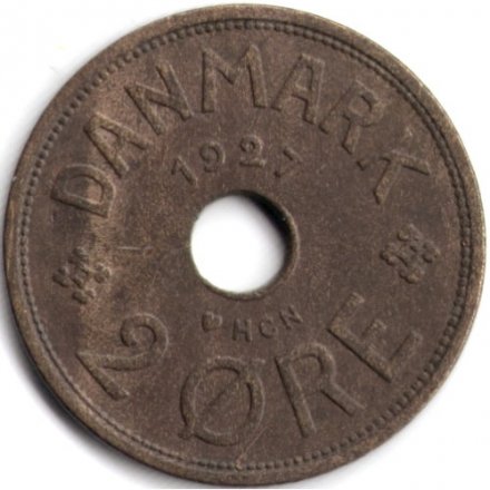 Дания 2 эре 1927 год (HCN)