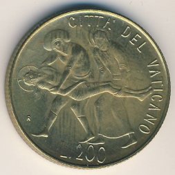 Ватикан 200 лир 1981 год