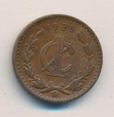 Мексика 1 сентаво 1935 год