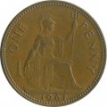 Великобритания 1 пенни 1961 год
