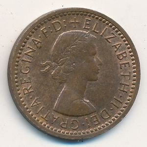 Великобритания 1 фартинг 1954 год
