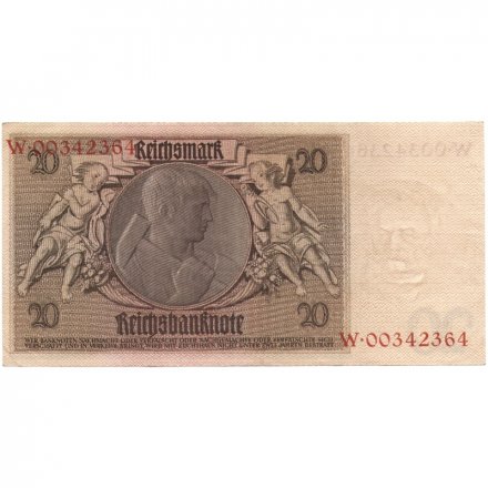 Веймарская Республика 20 рейхсмарок 1929 год - XF-