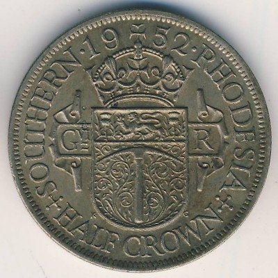 Южная Родезия 1/2 кроны 1952 год - Георг VI