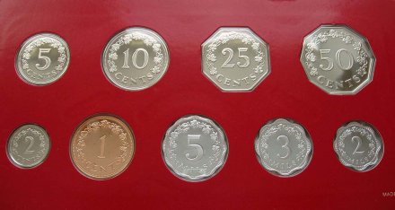 Мальта набор 1976 года из 9 монет (Proof Пруф)