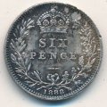 Великобритания 6 пенсов 1888 год