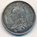 Великобритания 6 пенсов 1888 год