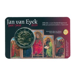 Бельгия 2 евро 2020 год - 630 лет со дня рождения Яна ван Эйка