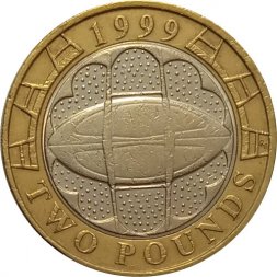 Великобритания 2 фунта 1999 год - Чемпионат мира по регби