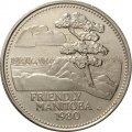 Жетон Канада. Торговый доллар. Дружественная Манитоба. Red River Dollar. Friendly Manitoba 1980