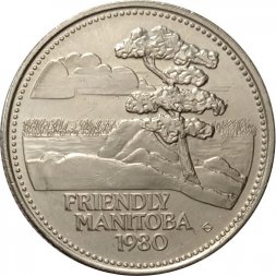 Жетон Канада. Торговый доллар. Дружественная Манитоба. Red River Dollar. Friendly Manitoba 1980