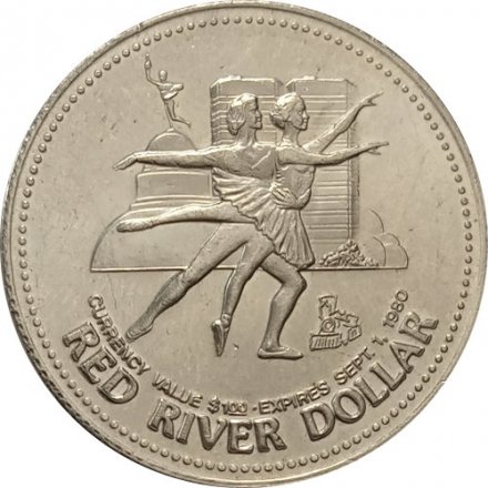 Жетон Канада. Торговый доллар. Дружественная Манитоба. Red River Dollar. Friendly Manitoba 1980