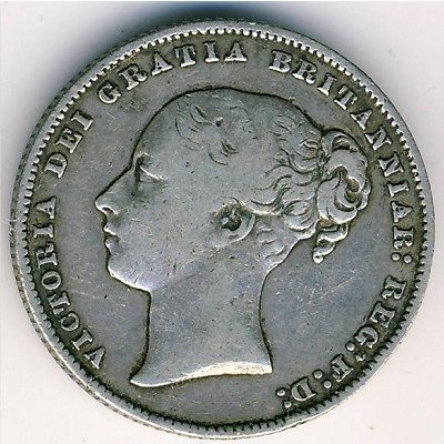Великобритания 1 шиллинг 1867 год