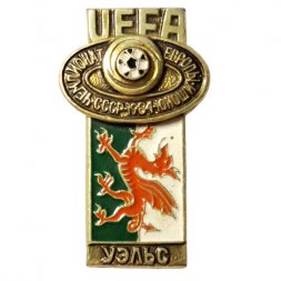 Значок UEFA. Чемпионат Европы Юноши. СССР. 1984. Уэльс