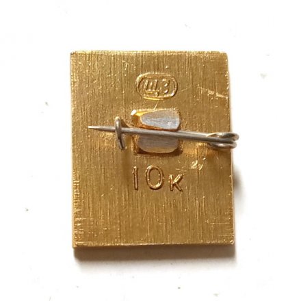 Значок В.И. Ленин (золотистый)