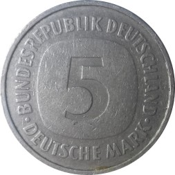 ФРГ 5 марок 1975 год (F)