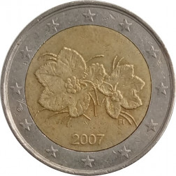 Финляндия 2 евро 2007 год - Морошка
