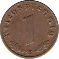 Третий Рейх 1 рейхспфенниг 1937 год (E)