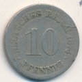 Германия 10 пфеннигов 1874 год