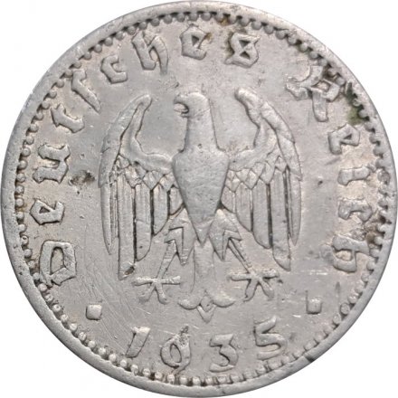 Третий Рейх 50 рейхспфеннигов 1935 год (A)