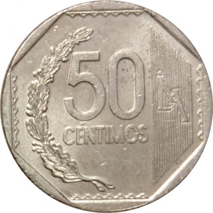 Перу 50 сентимо 2019 год