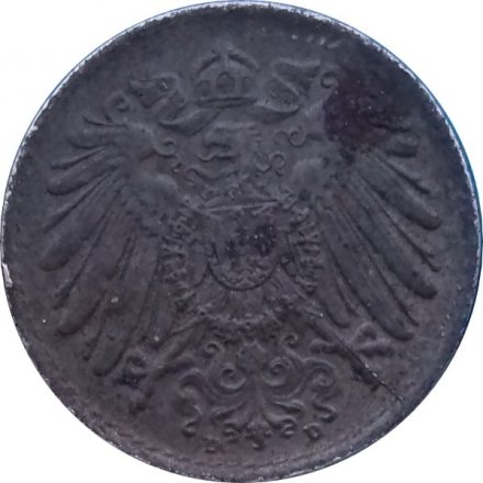 Германия 5 пфеннигов 1919 год (D)