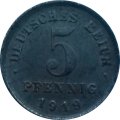 Германия 5 пфеннигов 1919 год (D)