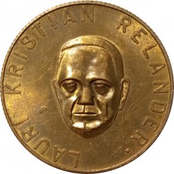 Памятный жетон Финляндия. Финский текст. 1961 год - Кристиан Реландер