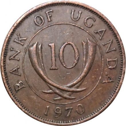 Уганда 10 центов 1970 год