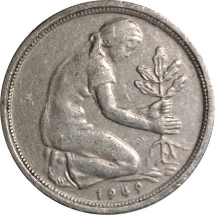 ФРГ 50 пфеннигов 1949 год (G)
