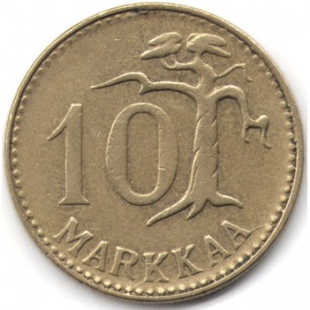 Финляндия 10 марок 1962 год