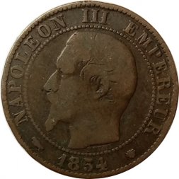 Франция 5 сантимов 1854  (MA)