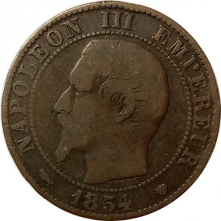 Франция 5 сантимов 1854  (MA)
