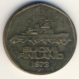 Финляндия 5 марок 1973 год - Ледокол Урхо