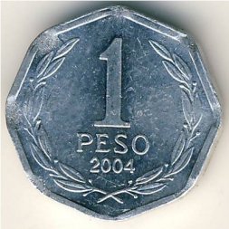 Чили 1 песо 2004 год