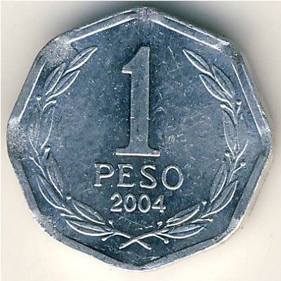 Чили 1 песо 2004 год
