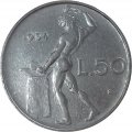 Италия 50 лир 1954 год - Вулкан