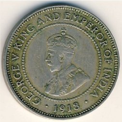 Ямайка 1/2 пенни 1918 год