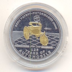 Монета Палау 2 доллара 2011 год - 125 лет автомобилю