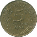 Франция 5 сантимов 1968 год - Марианна